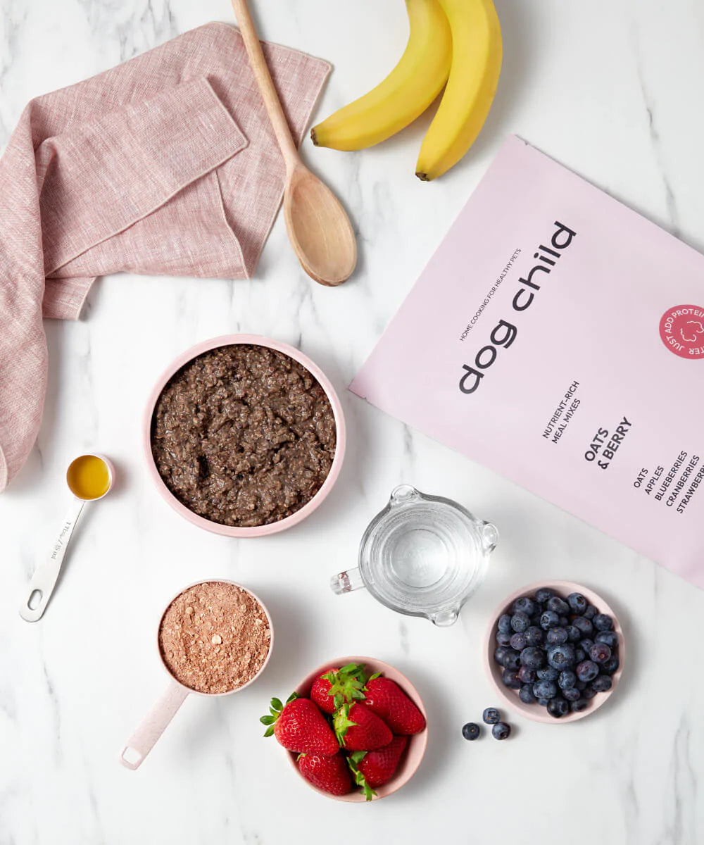 Oats and berries dog meal mix