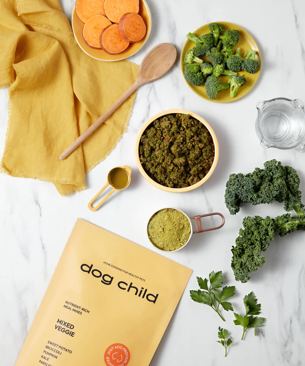 Mixed veggie dog meal mix